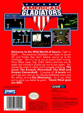 American Gladiators (USA) box cover back